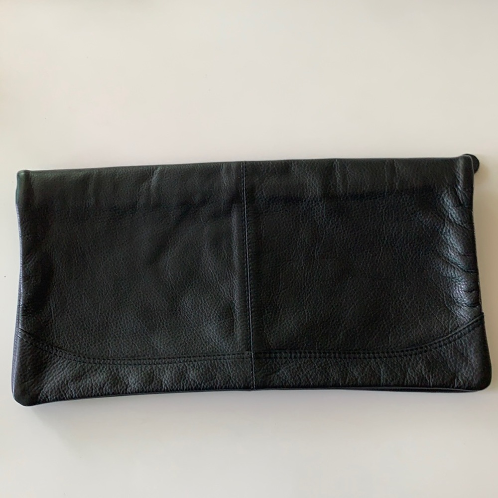 Deena & Ozzy UO Black Supple Leather Bag Clutch